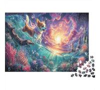 Puzzle Chihuahua en Coral Subacuático Mascotas Rompecabezas Desafiante Adultos - 1000 Piezas, Decoración del Hogar, Regalo 52x38cm/1000pcs