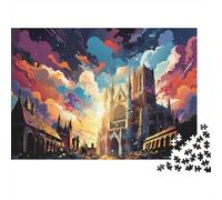 Puzzle Cielo Catedral Fantasía De 1000 Piezas Interesante Rompecabezas Hombres Y Mujeres De 1000 Piezas Juego Entretenimento 52x38cm/1000pcs