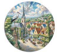 Puzzle Cigüeña 1000 Piezas para Adultos Y Niños Juego Familiar De Cochetón Rompecabezas Cigüeña Pueblo Decorativo Regalo Ideal 1000pcs (67.5x67.5cm)