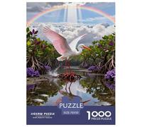 Puzzle Cigüeña Blanca 1000 Piezas - para Adultos Puzzle De Manglar Humedal, Juego para Toda La Familia Arte Decorativo, Regalo Ideal 70x50cm/1000pcs