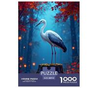 Puzzle Cigüeña Blanca 1000 Piezas - para Adultos Y Niños Puzzle De Autumn Bosque, Desafío Divertido Y Familiar, Arte Decorativo, Regalo para Hombre 52x38cm/1000pcs