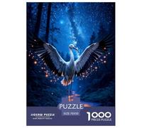 Puzzle Cigüeña Blanca 1000 Piezas - para Adultos Y Niños Puzzle De Bosque Estrellado, Juguete EduGatoivo, Decorativo, Regalo Ideal 70x50cm/1000pcs