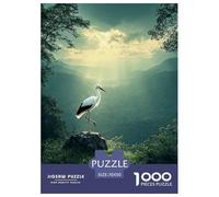 Puzzle Cigüeña Blanca 1000 Piezas - para Adultos Y Niños Rompecabezas De Verdor de Montañas, Juego Desafiante, Decorativo, Regalo para Hombre 70x50cm/1000pcs