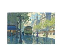Puzzle Ciudad 5000 Piezas Vista de Calle Puzzle Grande Adultos de Madera con Cajas y Cartel, Juegos Divertido/Difícil/Colorido/Desafiante/Intelectual, Hogar Decoración, Regalos Mujer 1T-1250