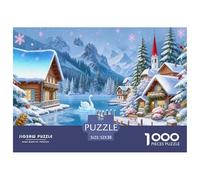 Puzzle Ciudad de Cuentos de Hadas de Invierno De 1000 Piezas Interesante Rompecabezas Adultos De 1000 Piezas Decoracion Entretenimento 52x38cm/1000pcs