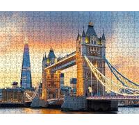 Puzzle Ciudad Puente(3) Diseño de Patrones | con Exquisita Caja de Embalaje | Puzzle 3000 Piezas | Piezas Encajan Perfectamente | Letras la Parte Posterior | Rompecabezas Adultos Toda Familia s7h-267
