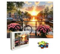 Puzzle Ciudad Puzzle 1500 Piezas, Rompecabezas Adultos, Atardecer Puzzles de Madera, Gigante Imposible Jigsaw para Toda La Familia 87xx57 cm, Actividad Creativa Adultos, Puzzles Estilo Clásico 8p-481