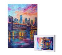 Puzzle Ciudad Puzzle 2000 Piezas,Puente Rompecabezas Desafiante,Juego Puzzles Adultos,Impresión de Alta Definición Colorido Puzzles Madera con Caja de Regalo,Home Decoration,Regalo Mujer,p1929t