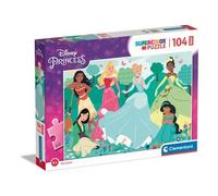 Clementoni - Puzzle Infantil 104 Maxi Piezas Princesas; Puzzle Infantil Piezas Grandes Princesas Disney, a Partir de 4 años (23767)