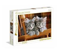 Puzzle clementoni 500 piezas los gatitos, rompecabezas clásico con di
