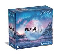 Clementoni Rompecabezas Peace (35116) 500 piezas Relajante para adultos Azul claro