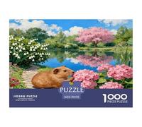 Puzzle Cobaya 1000 Piezas - para Adultos Puzzle De Lago de Flores, Desafío Mental Y Juego Complejo, Arte Decorativo, Regalo para Hombre 70x50cm/1000pcs