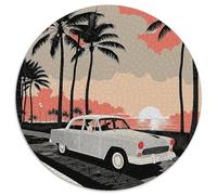 Puzzle Coche 1000 Piezas para Adultos Juego Relajante de cartón Rompecabezas Costa Atardecer Decorativo Regalo Original 1000pcs (67.5x67.5cm)