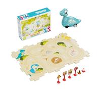 Puzzle Coche Pista Para Niños,Juguete Educativo STEM - Set Construcción Pista Coche Puzzle Dinosaurio,Para Niños Casa Preescolar Guardería Aula Sala de Juegos Cumpleaños Y Navidad