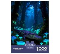 Puzzle Cocodrilo 1000 Piezas - para Adultos Puzzles De Bosque Misterioso, Desafío Mental Y Juego Complejo, Decorativo, Regalo Ideal 52x38cm/1000pcs