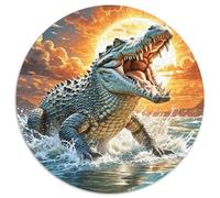 Puzzle Cocodrilo 1000 Piezas para Adultos Y Niños Juego EduGatoivo De Cochetón Rompecabezas Cocodrilo Furioso Decorativo Regalo Original 1000pcs (67.5x67.5cm)