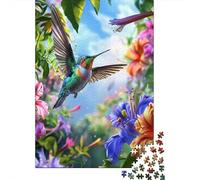 Puzzle Colibrí Volando Entre Flores De 1000 Piezas Interesante Rompecabezas Hombres Y Mujeres De 1000 Piezas Pintura Entretenimento 52x38cm/1000pcs