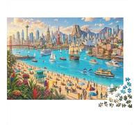 Puzzle Collage de monumentos 1000 Piezas, Regalo para Fans de Puzzle