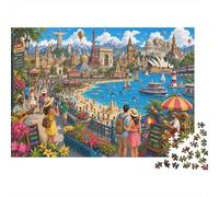 Puzzle Collage de monumentos 1000 Piezas, Regalo para Fans de Puzzle