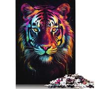 Puzzle colorato a Forma di Tigre, 500 pezzi per adulti, Puzzle per adulti e Ragazzi dai 12 Anni in su, 500 pezzi (52x38 cm)