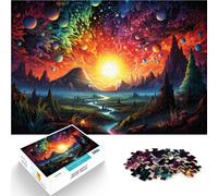 Puzzle con 1000 piezas para adultos, paisajes encantadores, juego de pensamiento 26 x 38 cm, alivio del estrés, vacaciones en casa, pasatiempo para niños a partir de 14 años