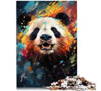 Puzzle con 1000 piezas para adultos, pintura en color, puzle de panda, obra de arte, 50 x 70 cm, toda la familia, para adolescentes a partir de 14 años