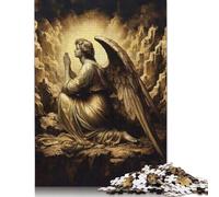 Puzzle con preghiera dell'angelo in Oro X per adulti e adolescenti, 1000 pezzi, Puzzle Educativo per adulti e adolescenti, 1000 pezzi (75x50 cm)