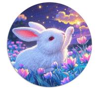 Puzzle Conejo 1000 Piezas para Adultos Y Niños Juego EduGatoivo De Cochetón Rompecabezas Conejo Campo Flores Decorativo Regalo Ideal 1000pcs (67.5x67.5cm)