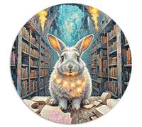 Puzzle Conejo 1000 Piezas para Adultos Y Niños Juego Familiar De Cochetón Rompecabezas Conejo Biblioteca Decorativo Regalo para Hombre 1000pcs (67.5x67.5cm)