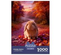 Puzzle Conejo de Orejas Caídas 1000 Piezas - para Adultos Y Niños Puzzle De Leafy Bosque, Desafío Mental Y Juego Complejo, Arte Decorativo, Regalo Ideal 52x38cm/1000pcs