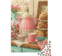 Puzzle Conjunto de té Vintage De 1000 Piezas Interesante Rompecabezas Adultos De 1000 Piezas Obra De Arte Hobby 70x50cm/1000pcs