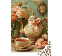 Puzzle Conjunto de té Vintage De 1000 Piezas Interesante Rompecabezas para Adultos De 1000 Piezas Obra De Arte Hobby 52x38cm/1000pcs