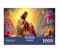 Puzzle Corazón Sagrado 1000 Piezas - Figura Religiosa con niño de Papel Reciclado para Adultos, decoración de Pared, 70x50cm