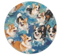 Puzzle Corgi 1000 Piezas para Adultos Juego Relajante de cartón Puzzles Corgi Nadando Decorativo Regalo Ideal 1000pcs (67.5x67.5cm)