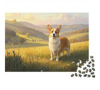 Puzzle Corgi 1000 Piezas para Adultos, Rompecabezas Paisaje Pastoral Adultos Rompecabezas Familiar Regalos Creativos 1000pcs (75x50cm)