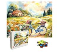 Puzzle cortijo Puzzle 1500 Piezas, Rompecabezas Adultos, bicicleta Puzzles de Madera, Gigante Imposible Jigsaw para Toda La Familia 87xx57 cm, Actividad Creativa Adultos, Puzzles Estilo Clásico 8p-687