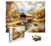 Puzzle cortijo Puzzle 1500 Piezas, Rompecabezas Adultos, Paisaje Puzzles de Madera, Gigante Imposible Jigsaw para Toda La Familia 87xx57 cm, Actividad Creativa Adultos, Puzzles Estilo Clásico 8p-405