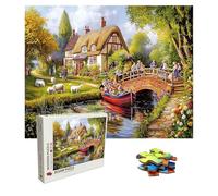 Puzzle cortijo Puzzle 1500 Piezas, Rompecabezas Adultos, Puente Puzzles de Madera, Gigante Imposible Jigsaw para Toda La Familia 87xx57 cm, Creativa Adultos Puzzles Estilo Clásico, Multicolor 8p-675