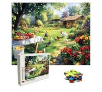 Puzzle cortijo Puzzle 3000 Piezas, Rompecabezas Adultos, Pollo Puzzles de Madera, Gigante Imposible Jigsaw para Toda La Familia 122x81 cm, Creativa Adultos Puzzles Estilo Clásico, Multicolor 8p-672