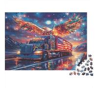 Puzzle Cosmic Eagle Highway Truck 52x38cm 1000 Pieces para Adultos Adolescentes Familia Noche de Juego Decoracion Hogar Regalo Cumpleanos Navidad Actividad Relajante