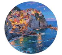 Puzzle Costero 1000 Piezas para Adultos Juego Difícil de cartón Rompecabezas Acantilado Costero Pueblo Decorativo Regalo para Hombre 1000pcs (67.5x67.5cm)