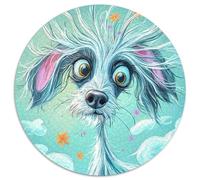 Puzzle Crestado Chino 1000 Piezas para Adultos Juego Relajante de cartón Rompecabezas Perro Crestado Chino Cuello Delgado Decorativo Regalo 1000pcs (67.5x67.5cm)