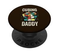 Puzzle Cube Dad Speed Cubing PopSockets PopGrip Adhesivo