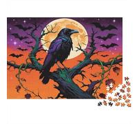 Puzzle Cuervo Under The Moon De 1000 Piezas Animales Rompecabezas Hombres Y Mujeres De 1000 Piezas Juego Entretenimento 38x26cm/1000pcs