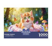 Puzzle Cute Gatito De 1000 Piezas Animal Rompecabezas para Adultos De 1000 Piezas Obra De Arte Entretenimiento Creativo 38x26cm/1000pcs