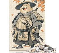 Puzzle da 1000 pezzi Capybara Samurai con Foglie Autunnali per adulti, Puzzle per adulti e adolescenti, Regali di Natale per adulti dai 14 Anni in su, 38x26 cm/1000 pezzi