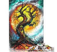 Puzzle da 1000 pezzi con Albero incantato contorto, Arte Fantasy Gotica, Regali di Natale, rompicapo, 1000 pezzi (75x50 cm)