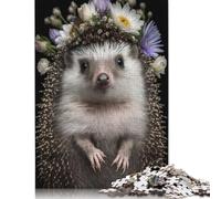 Puzzle da 500 pezzi a Forma di riccio per adulti, Regali di Natale, Puzzle in Legno per adulti e adolescenti, giocattoli per l'intrattenimento Della famiglia, 500 pezzi (52x38 cm)