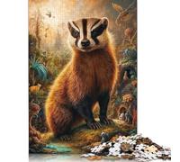 Puzzle da 500 pezzi con Tema Honey Badger per adulti, Regali di Natale, Puzzle per adulti e adolescenti, Puzzle rompicapo per adulti, 500 pezzi (52x38 cm)