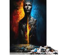 Puzzle da 500 pezzi Il testimone Della divisione - Il volto diviso dal Fuoco e dal silenzio per adulti, gioco Educativo e sfida (52x38 cm)